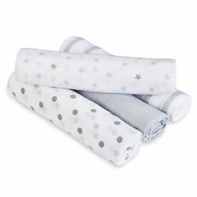 Aden + Anais Essentials Swaddle Blanket - Dove - 4pk : Target