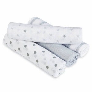 aden + anais Essentials Swaddle Blanket - Dove - 4pk - 1 of 3