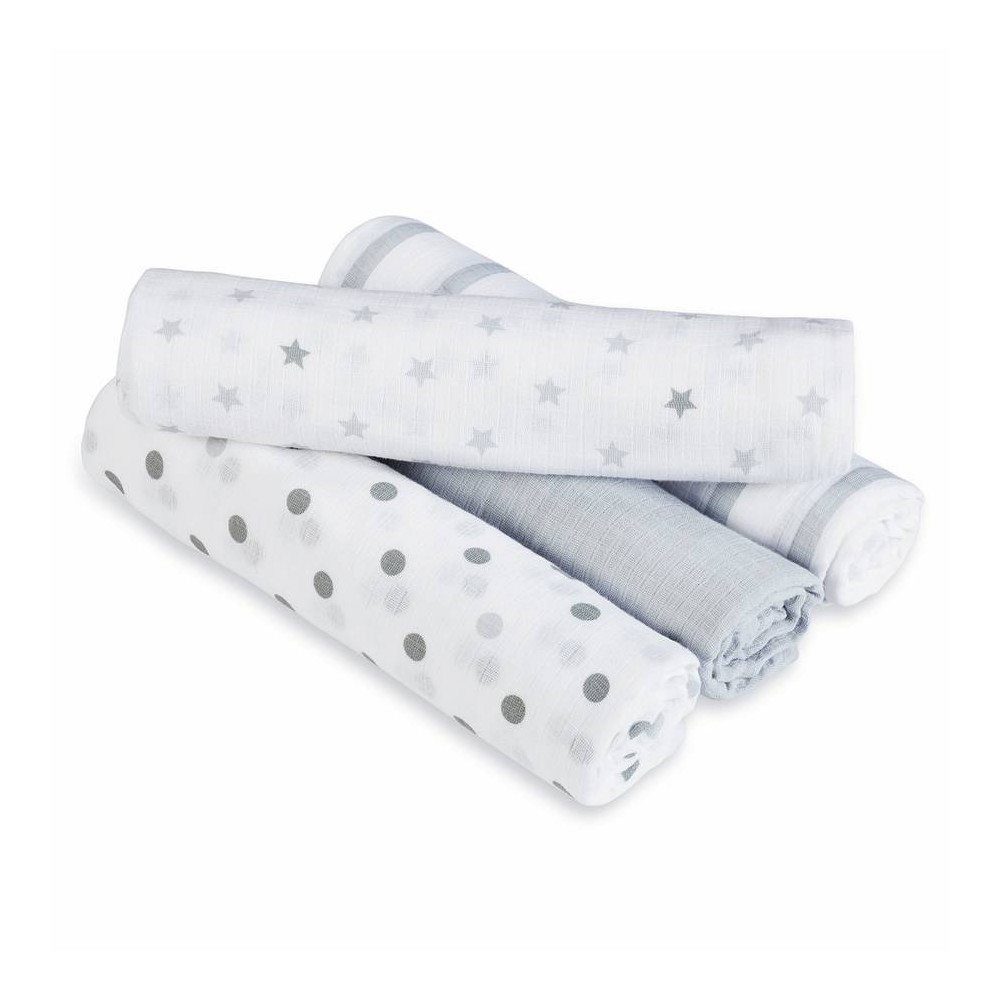 Photos - Children's Bed Linen aden + anais Essentials Swaddle Blanket - Dove - 4pk