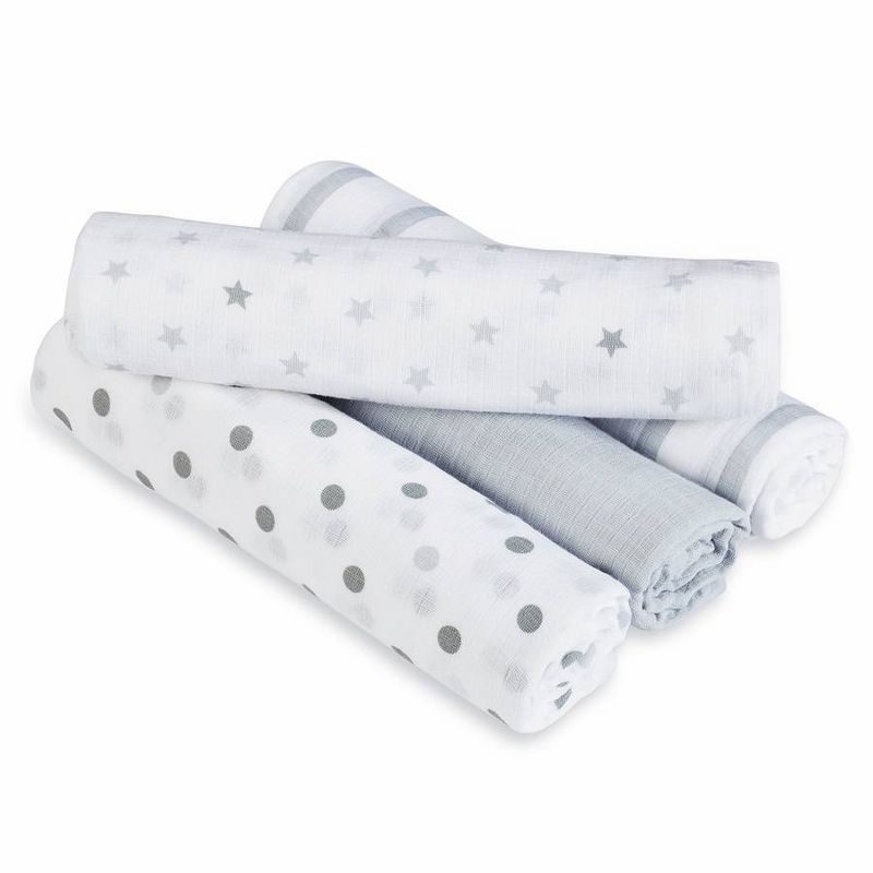 aden + anais Essentials Swaddle Blanket - Dove - 4pk, 1 of 4