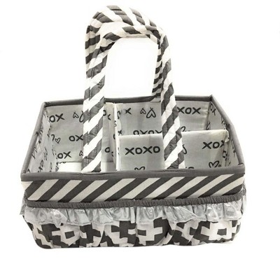 Bacati - Love Gray/Silver Storage Caddy