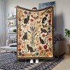 Christmas Gifts, Rustic Cat Pattern Printed Kids Room Nursery RV Decor Office Nap Portable Blanket, Polyester Knit Fabric, Cozy and Durable - 2 of 4