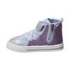 Disney Girls High Top Sneakers Lightweight Canvas Breathable with Sequins (Toddler/Little Kid Sizes) - 3 of 4