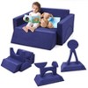7-Piece Modular Kids Play Couch, Multifunctional Convertible Toddler Sofa Set for Playroom, Nursery, Creative Play - 3 of 4