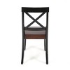 Lyngins Dining Chairs Set of 2,Farmhouse Acacia Wood Kitchen Chairs with X-Shaped Backrest for Living Room,Dining Room,Bedroom - 4 of 4