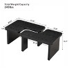GDFStudio Galen Modern Rectangular Detachable Coffee Table with 2 Wooden L-Shape Pieces - 3 of 4
