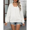 Womens Cardigan Casual Long Sleeve Lightweight Crochet Shrug V Neck Tops Button Down Soft Knit Sweater - 2 of 4