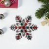Unique Bargains Christmas Brooches Wreath Wind Chime Alloy Dripping Wax Multicolor 1.57"x2.17" 1 Pc - 2 of 4