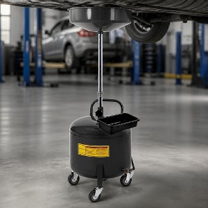 Waste Oil Drain Tank, Air-Operated Portable Fluid Collector with ...