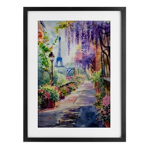 Stupell Industries Wisteria Walkway in Paris Framed Print Under Glass - 1 of 4