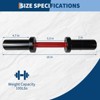 16 Inch Dumbbell Bar Handles (2-Pack),Steel Loadable Bars w/Rotating Sleeves & Knurled Grips, 100LB Capacity, 2" Plate Compatible + 4  Collars - 2 of 4