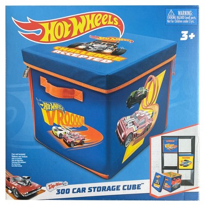 Hot Wheels Blue and Orange ZipBin 300 Car Storage Cube