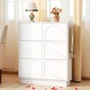Mshliw Narrow Shoe Cabinet with 6 Flip Drawers, Adjustable Shelves, 3 Hooks & Anti-Tip Safety, Space-Saving Entryway Shoe Organizer for Hallway - 2 of 4