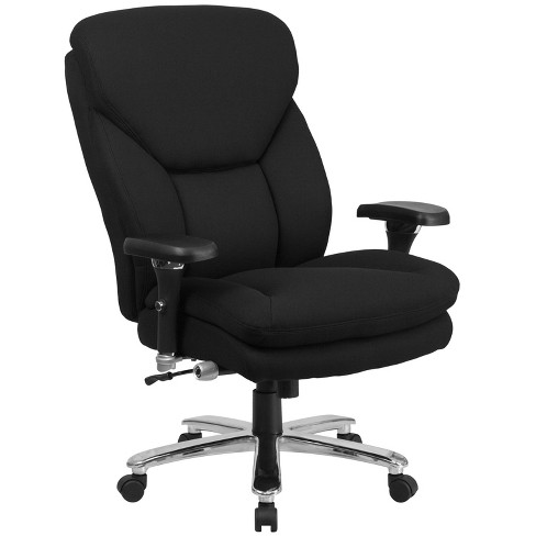 Flash Furniture HERCULES Series 24 7 Intensive Use Big Tall 400 lb. Rated Black Fabric Executive Ergonomic Office Chair with Lumbar Knob