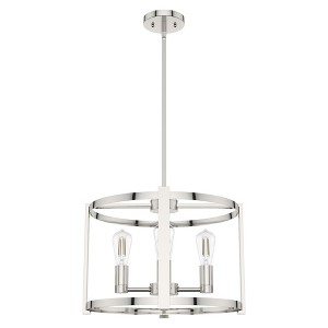 Hunter 18" Astwood Ceiling Light Polished Nickel Chandelier with Art Deco Design for Indoor Use - 1 of 4