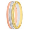 EVERLY JEWELRY |10K Tri-Tone Gold Ladies 6mm 0.04 CT TGW Cubic Zirconia Wedding Band Ring - 2 of 4