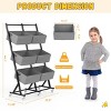 SEVOBAL Rolling Laundry Hamper Sorter Freestanding Laundry Hamper with 6 Adjustable Storage Baskets for Bedroom Laundry, Gray, 22.62"*14.82"*5.07" - 3 of 4