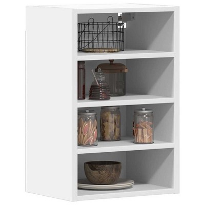 CLIHOME Open 4-Tier Storage Wall Kitchen Storage Cabinet for Modern Living Spaces