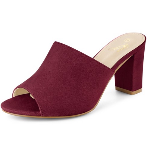 Slip on heeled mules online