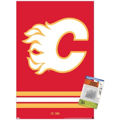 Trends International Nhl Calgary Flames - Logo 21 Unframed Wall Poster ...