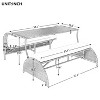 Angel Sar Outdoor Loveseat, 57.1" Patio Loveseat, Wicker Patio Furniture with Grey Cushion - 4 of 4