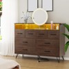 8 Drawer Dresser for Bedroom with LED Lights & Charging Station, Modern Chest of Drawers with Open Storage, TV Stand for Living Room - 2 of 4