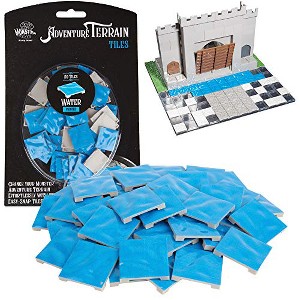 Monster Adventure Terrain- 50pc Water Tile Expansion Pack- Hand-Painted 1x1? Tile Set- Easy Snap Creates Amazing Tabletop Terrain in Minute - 1 of 1