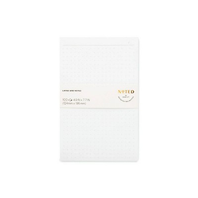 Undated Post-it White Grid Notepad 100 Sheets - White