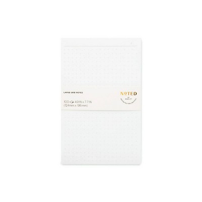 Undated Post-it White Grid Notepad 100 Sheets - White