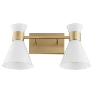 Quorum Lighting Beldar 2 - Light Vanity in  Aged Brass - 1 of 1