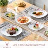 vancasso 24 Piece Dinnerware Sets for 6 Porcelain Dinnerware Sets with Pink Floral including Bowl/Dinner Plate/Soup Plates/Dessert Plate serving 6 - 3 of 4