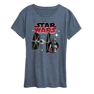 Women's - Star Wars - Tie Fighter And Pilot Short Sleeve Graphic T-Shirt - 1 of 4