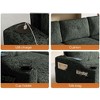 NicBex 3-Seater Linen Sofa Couch with Removable Storage Ottoman & Cup Holders,Upholstered Sleeper Sofa for Living Room,Bedroom - 4 of 4