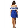 Women's Off the Shoulder Fringe Dress - Velzera - 3 of 3