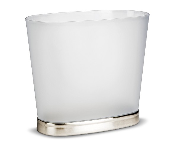 Wastebasket ID Gina Oval Brushed Nickel