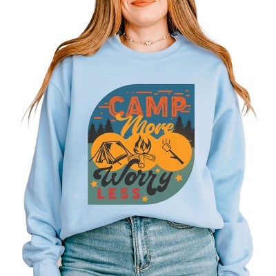 Simply Sage Market Camp More Worry Less Badge Sweatshirt