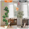 Fiddle Leaf Fig Artificial Tree with White Planter,5ft Faux Plants Indoor with Moss, Fake Rubber Tall Fake Floor Plant in Pot - Artificial Trees - 4 of 4