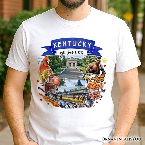Artistic Kentucky State Themes and Landmarks T-Shirt, Tee for History and Travel Lovers| OrnamentallyYou - 1 of 4