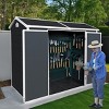 8x4FT Outdoor Patio Resin Garden Shed,Plastic Garden Storage Shed With Floor And Window,Lockable Door For Garden Tools,Bicycles-Coolbibila - 3 of 4
