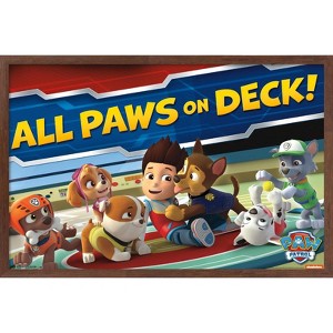 Trends International Nickelodeon Paw Patrol - On Deck Framed Wall Poster Prints - 1 of 4