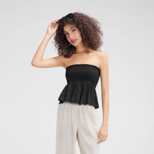 Women's Smocked Tube Top - Wild Fable™ - 1 of 4