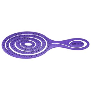 Bass Brushes The BIO-FLEX Swirl Detangling Hair Brush with Patented Plant Handle Flexible Nylon Pins Compressed Plant Fiber Handle Swirl Shape - 1 of 3