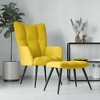 vidaXL Relaxing Chair With Stool Mustard Yellow - 2 of 4