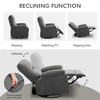 PAGED Modern Swivel Recliner Chair, Accent Chair with Side Pocket and Metal Frame, Rocking Chair for Living Room, Bedroom - 2 of 4