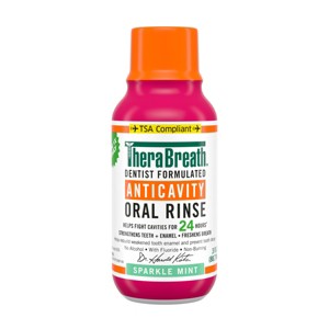 TheraBreath Anticavity Fluoride Mouthwash - Sparkle Mint - 1 of 4