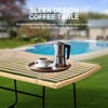 4-Piece L-Shaped Outdoor Wicker Conversation Sofa Set, Boho Detachable Lounger with Thick Cushions & Glass Side Table - 4 of 4