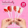 4E's Novelty 38 Pack Heart Shaped Lollipops Strawberry N Cream Flavored, Individually Wrapped Valentine's Day Candy - 4 of 4