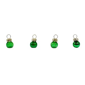Craftoutlet.Com 0.5 Inch Tiny Glass Ball Ornament Set Christmas Tree Ornament Sets - 1 of 3