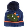 Snuggle Buds Boy's Toddler (1-3) Dinosaur Winter Beanie and Gloves 2 Piece Set - 2 of 3