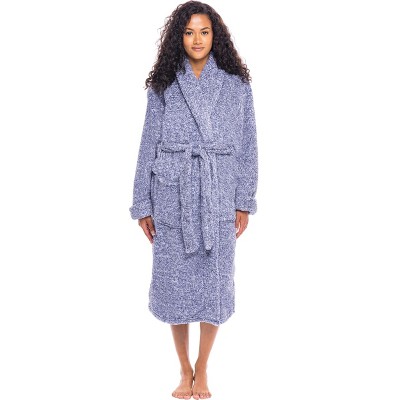 ADR Women's Plush Robe, Women's Plush Bathrobe, Fuzzy Pink Purple Comfy Robe Woman